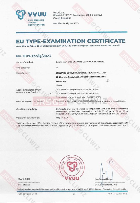 CERTIFICADO SGM7101, SGM7101A, SGM7101B-CE