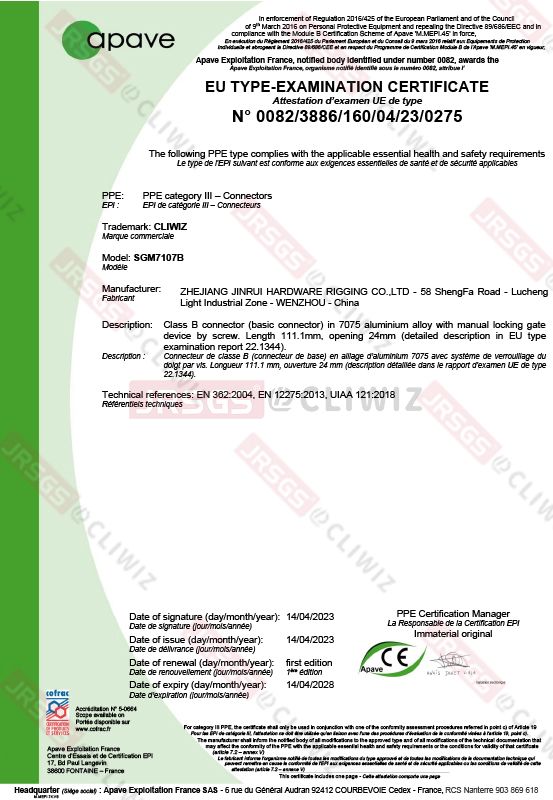CERTIFICADO SGM7107B-CE