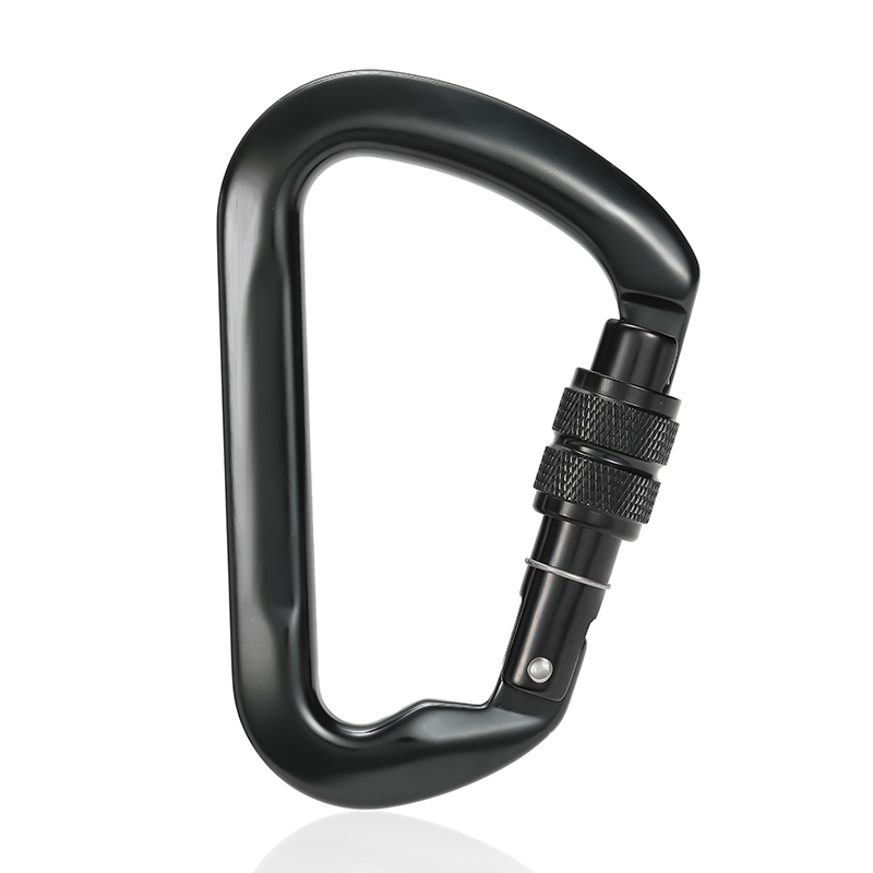 Hebilla de monta&ntilde;ismo Equipo de escalada al aire libre Gancho de seguridad tipo D resistente al desgaste Hilo de aleaci&oacute;n de aluminio
