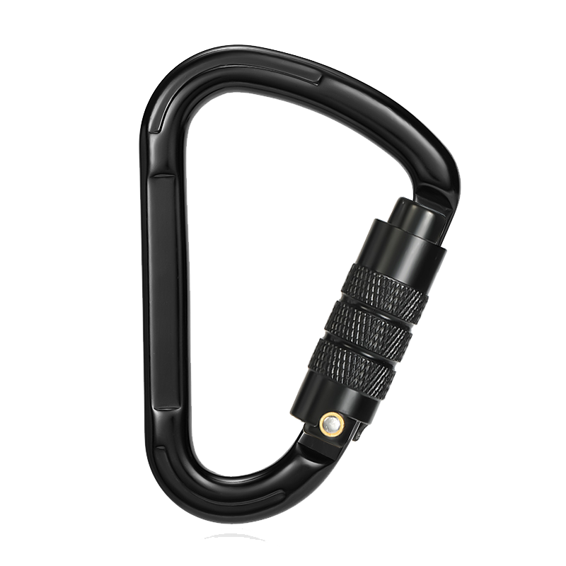 Hebilla de alpinismo Equipo de escalada al aire libre Resistente al desgaste Cerradura autom&aacute;tica en forma de pera Candado Gancho de seguridad Aleaci&oacute;n de aluminio Cerradura principal autom&aacute;tica de 2 etapas