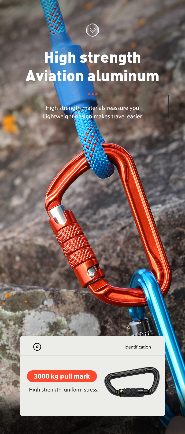 CLIWIZ Cerradura principal 30KN Tensión Tipo D Cerradura principal automática de dos etapas de dos etapas