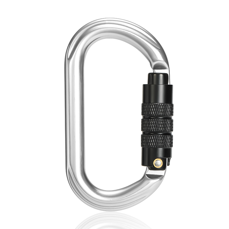 Hebilla de monta&ntilde;ismo Monta&ntilde;ismo al aire libre Equipo de escalada Cerradura autom&aacute;tica tipo O resistente al desgaste Gancho de seguridad Aleaci&oacute;n de aluminio Cerradura principal autom&aacute;tica de 2 secciones