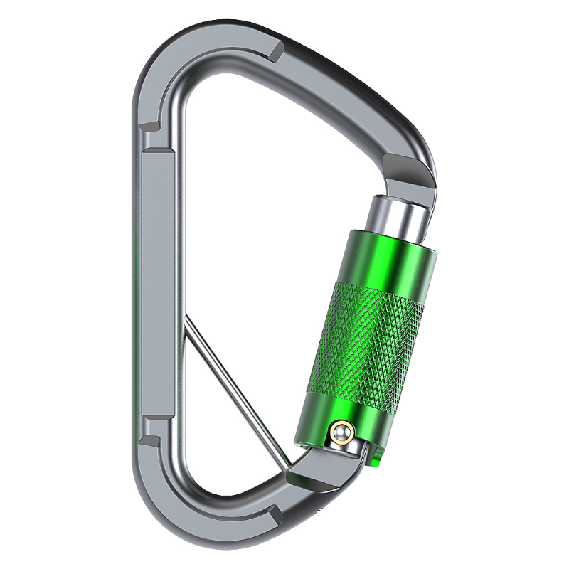 Hebilla de monta&ntilde;ismo Equipo de escalada de monta&ntilde;ismo al aire libre Resistente al desgaste Gancho de seguridad tipo DH Cerradura principal autom&aacute;tica de 3 etapas de aleaci&oacute;n de aluminio