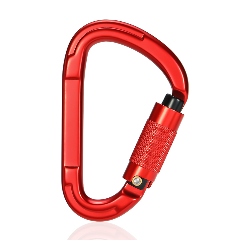 Hebilla de alpinismo Equipo de escalada al aire libre Resistente al desgaste Cerradura autom&aacute;tica en forma de pera Candado Gancho de seguridad Aleaci&oacute;n de aluminio Cerradura principal autom&aacute;tica de 2 etapas