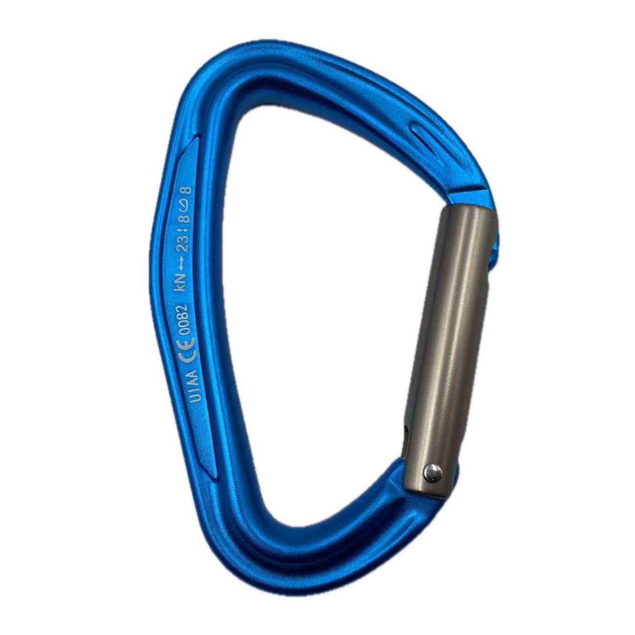 Hebilla de Monta&ntilde;ismo, equipo de escalada al aire libre, resistente al desgaste, gancho de seguridad tipo D, puerta recta de aleaci&oacute;n de aluminio, colgante r&aacute;pido