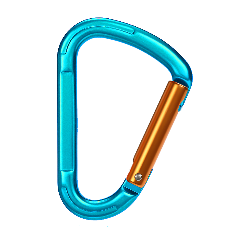 Hebilla de monta&ntilde;ismo equipo de escalada al aire libre resistente al desgaste gancho de seguridad en forma de pera aleaci&oacute;n de aluminio puerta recta colgante r&aacute;pido