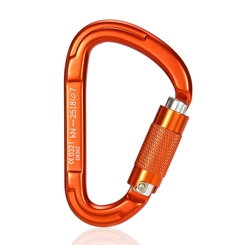 Hebilla de alpinismo Equipo de escalada al aire libre Resistente al desgaste Cerradura autom&aacute;tica en forma de pera Candado Gancho de seguridad Aleaci&oacute;n de aluminio Cerradura principal autom&aacute;tica de 2 etapas