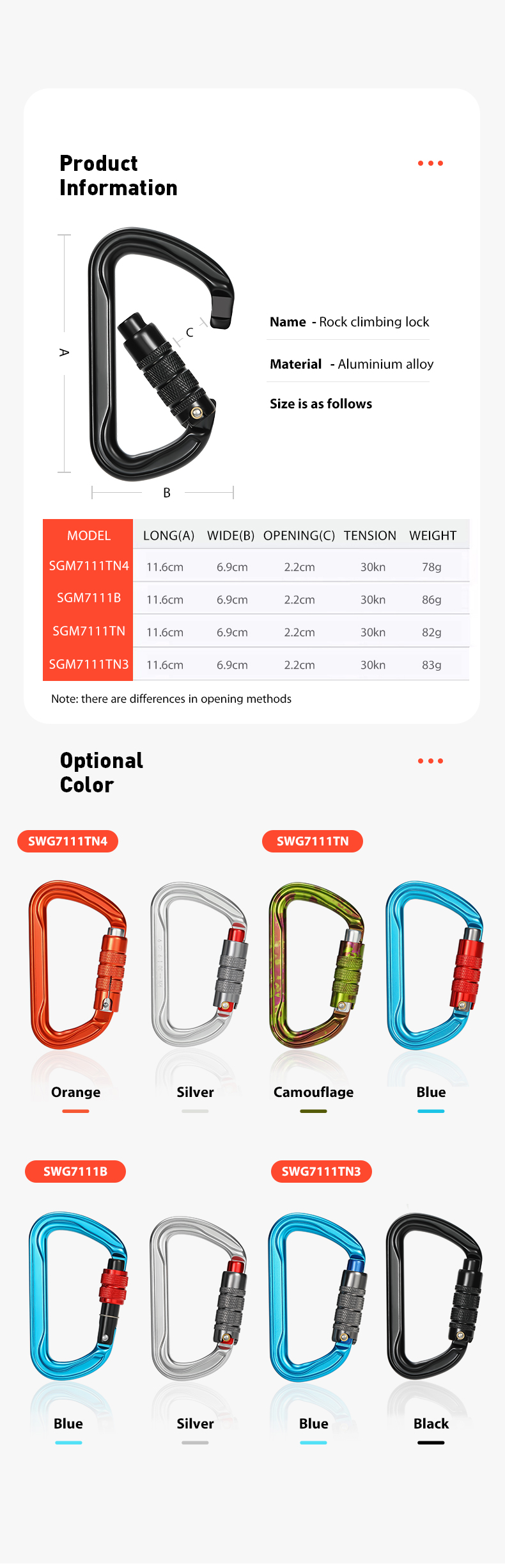 CLIWIZ Cerradura principal 30KN Tensión Tipo D Cerradura principal automática de dos etapas de dos etapas