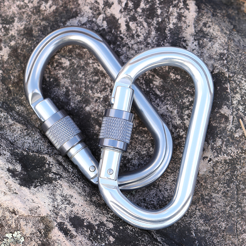 Hebilla de alpinismo Equipo de escalada para monta&ntilde;ismo al aire libre Resistente al desgaste Gancho de seguridad en forma de O resistente al desgaste Equipo de escalada de aleaci&oacute;n de aluminio Candado