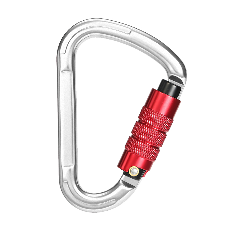 Hebilla de alpinismo Equipo de escalada al aire libre Resistente al desgaste Cerradura autom&aacute;tica en forma de pera Candado Gancho de seguridad Aleaci&oacute;n de aluminio Cerradura principal autom&aacute;tica de 2 etapas