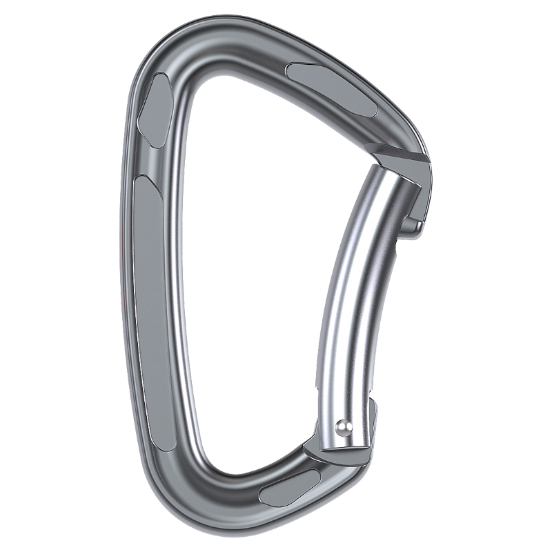 Hebilla de monta&ntilde;ismo Equipo de escalada para exteriores Gancho de seguridad tipo D resistente al desgaste Hebilla de puerta curva de aleaci&oacute;n de aluminio