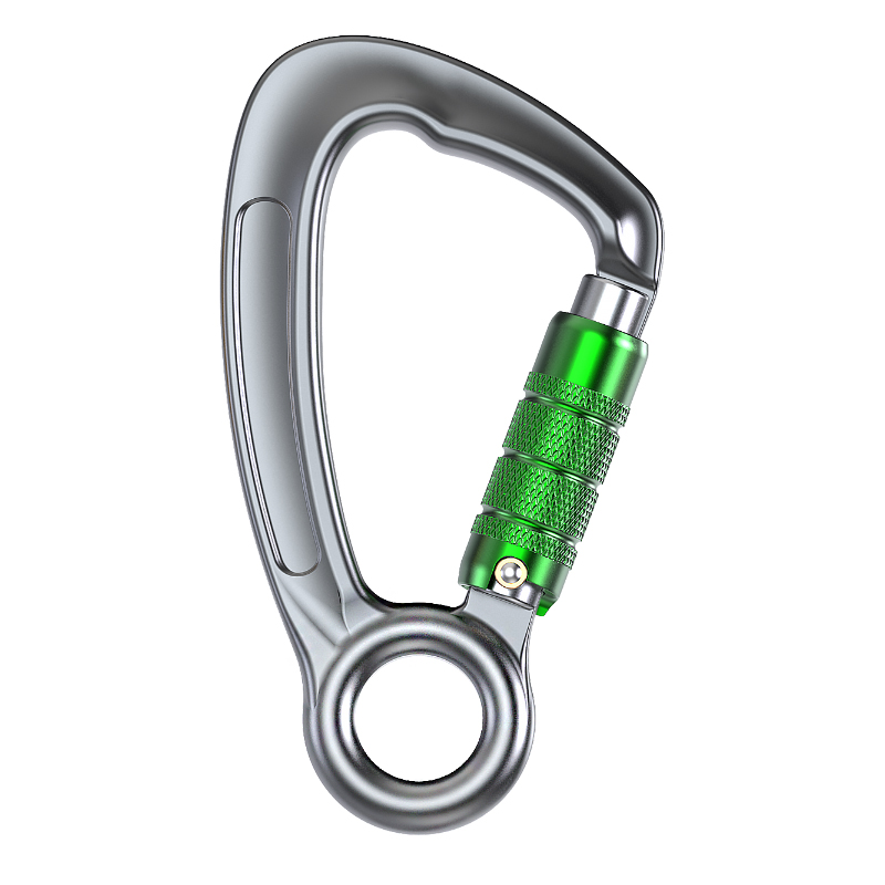 Hebilla de monta&ntilde;ismo Equipo de escalada de monta&ntilde;ismo al aire libre Resistente al desgaste Especial Gancho de seguridad moldeado Aleaci&oacute;n de aluminio Cerradura principal autom&aacute;tica de 3 etapas