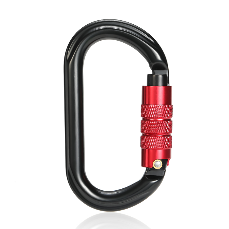 Hebilla de monta&ntilde;ismo Monta&ntilde;ismo al aire libre Equipo de escalada Cerradura autom&aacute;tica tipo O resistente al desgaste Gancho de seguridad Aleaci&oacute;n de aluminio Cerradura principal autom&aacute;tica de 2 secciones