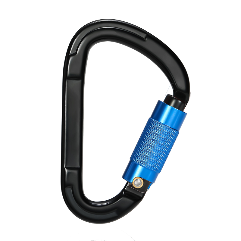 Hebilla de alpinismo Equipo de escalada al aire libre Resistente al desgaste Cerradura autom&aacute;tica en forma de pera Candado Gancho de seguridad Aleaci&oacute;n de aluminio Cerradura principal autom&aacute;tica de 2 etapas